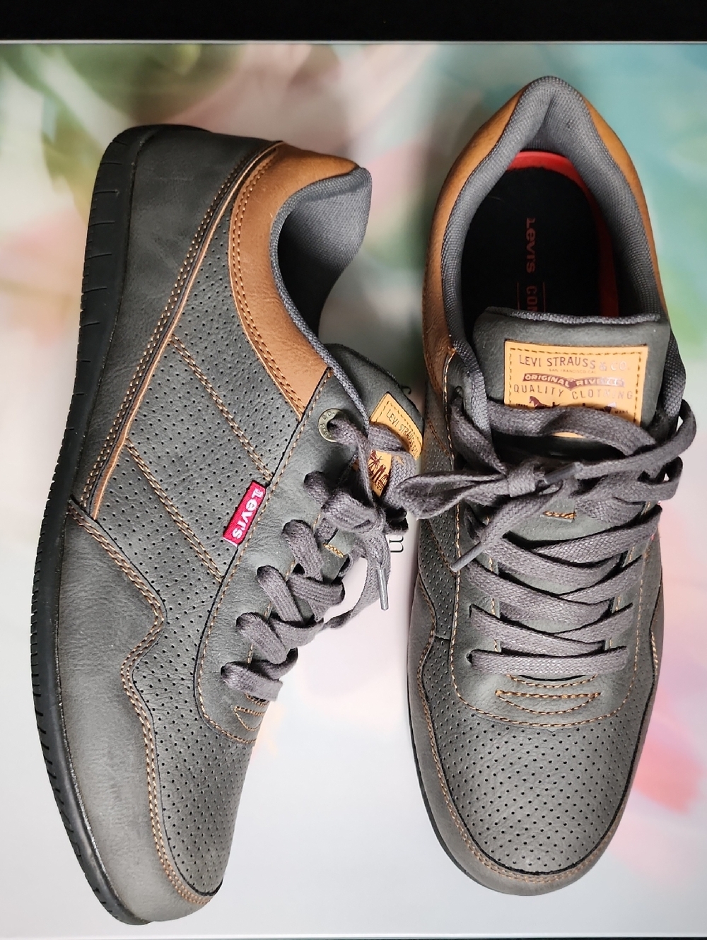Levis RIO Ultra Waxed Charcoal / Tan Casual Sneakers